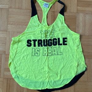 The Struggle is Real PINK Racerback Tank Top